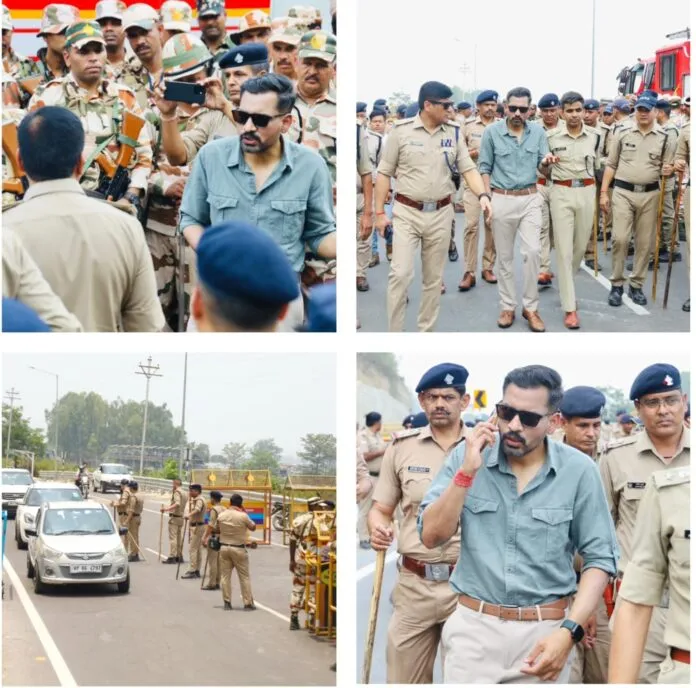 पांवटा साहिब सीमा पर स्थिति सामान्य: DM एवं SSP ने पांवटा साहिब सीमा पर पहुंचकर लिया सुरक्षा व्यवस्थाओं का जायजा